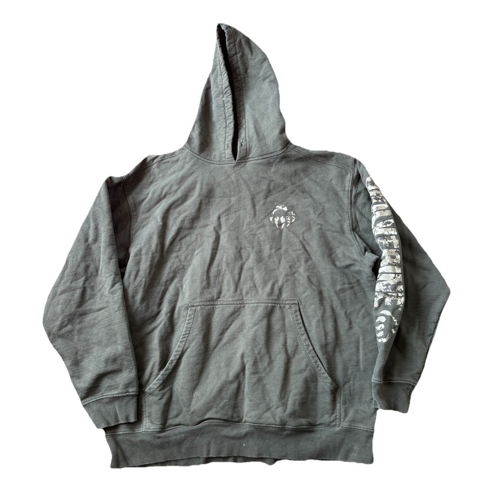 Wolverine Workwear Mens Hoodie Sweatshirt Pullover Logo Rugged Green Sz XL